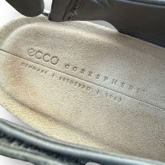 ECCO Corksphere Wedge Sandals Grey Comfort Walking Adjustable Women's size 10 - Picture 12 of 15